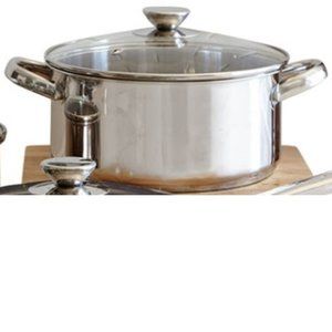 Cooks 5-Quart Stainless Steel Dutch Oven with Glass Lid